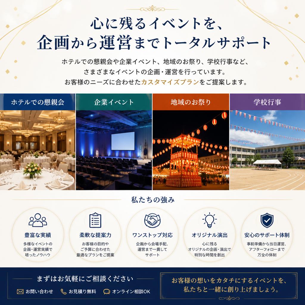 2. 取り扱いイベントの種類