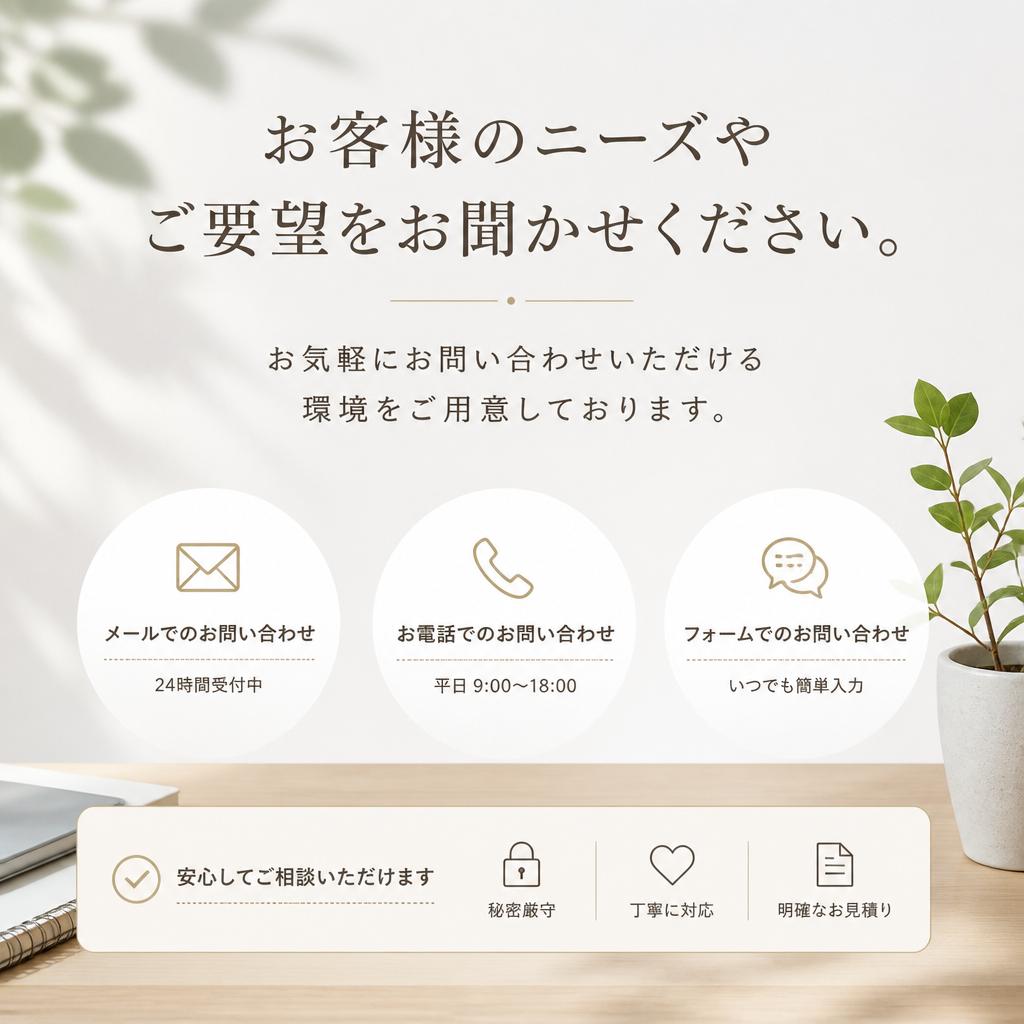 気軽にお問合せください