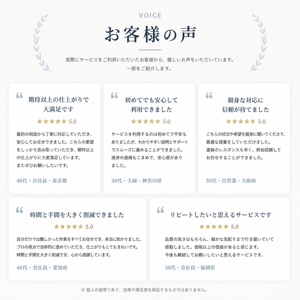 5. お客様の声