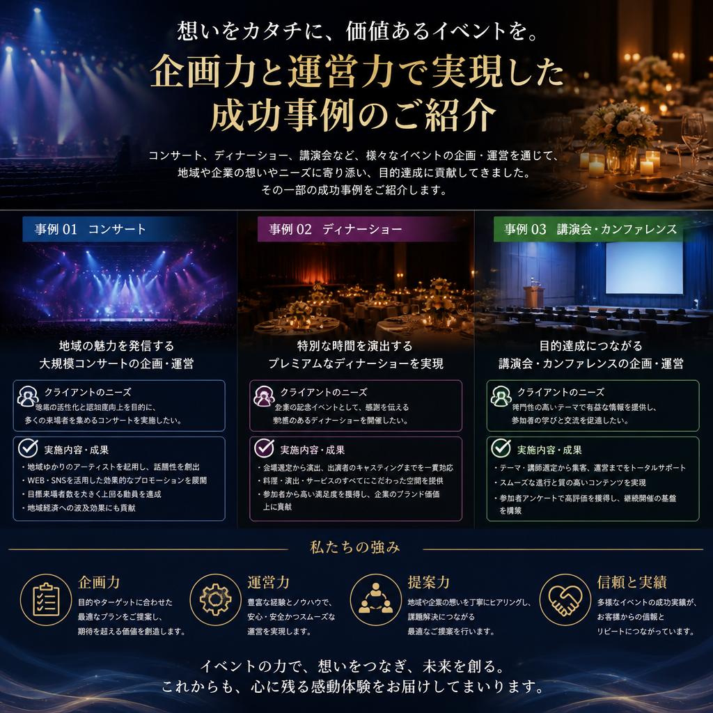 多種多様なイベントプロモーション